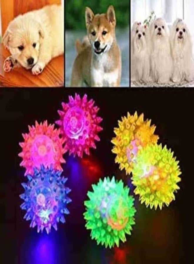 D&C PAWS مجموعة ألعاب وديكورات دي آند سي باوز، 4 كرات مضيئة متعددة الألوان بتقنية LED للكلاب والقطط | كرة مطاطية مضيئة في الظلام بقطر 75 مم | لعبة ملونة، طرية، ومرنة لجميع سلالات الكلاب والجراء - Image 3